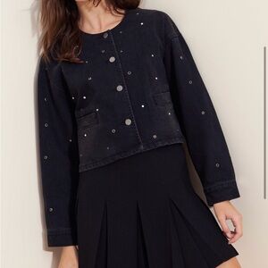 Habitual Collarless Crop Jacket